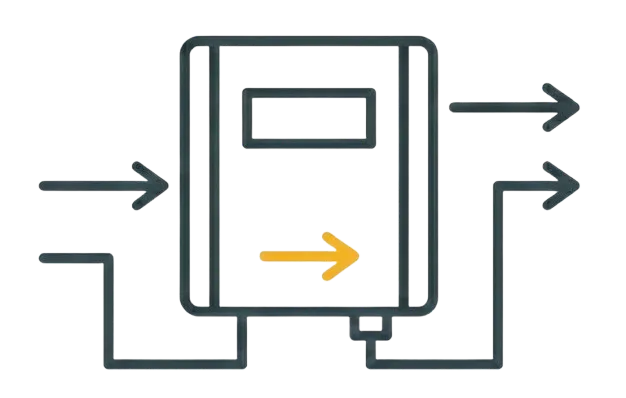 Įtampos keitiklis nuolatinę srovę pakeičia į kintamą