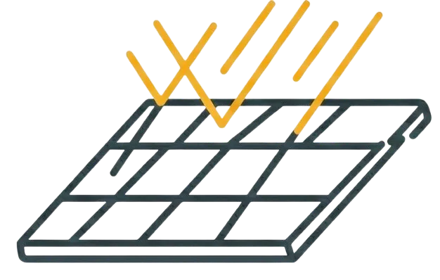 Saulės moduliai generuoja saulės energiją